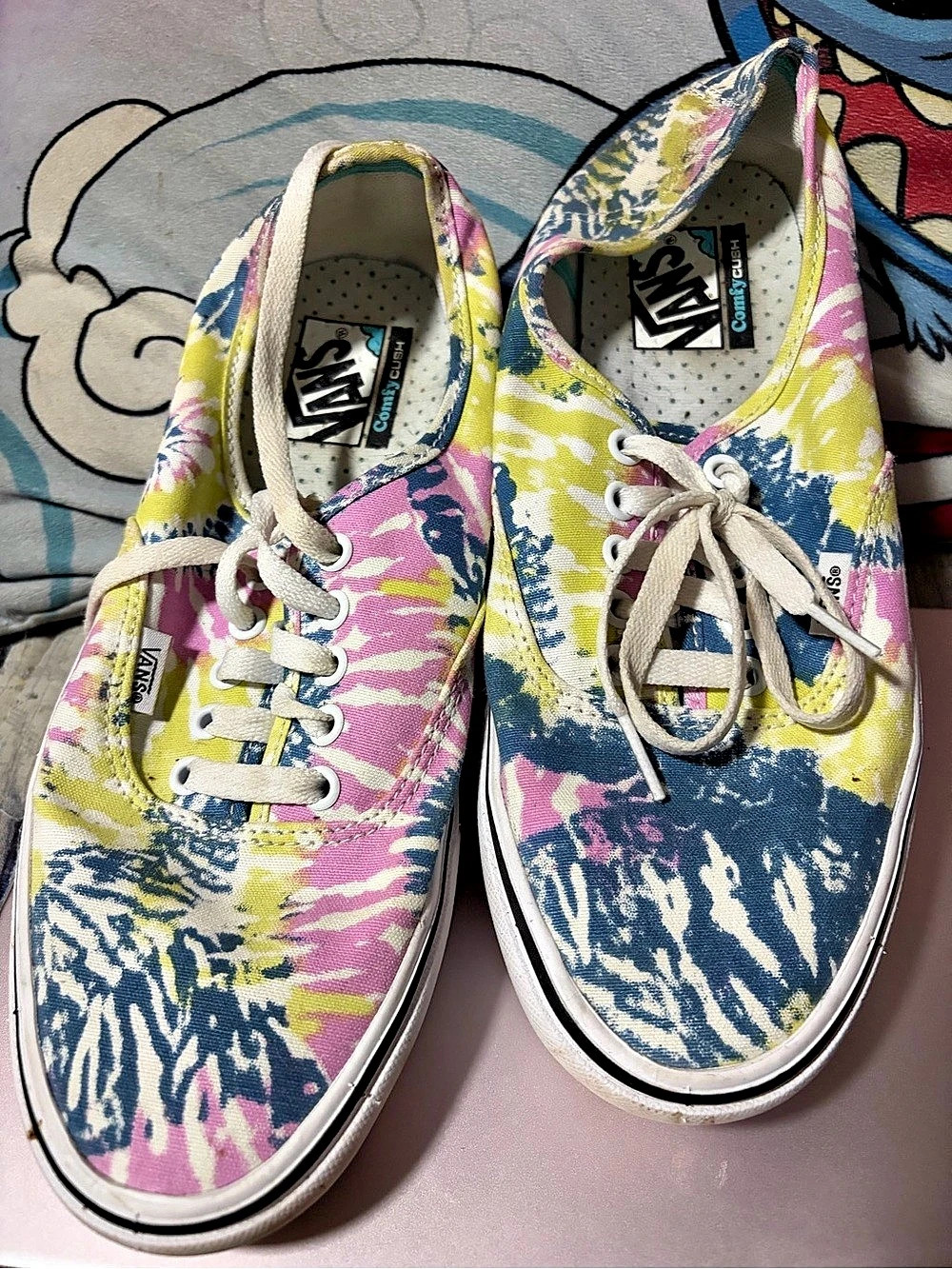 Vans ComfyCush Authentic Tie-Dye Multicolor & White Sneakers